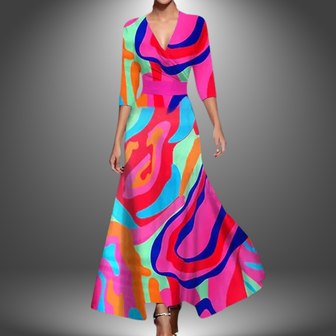 Leigh™ - Printed Wrap Dress - Bandorial