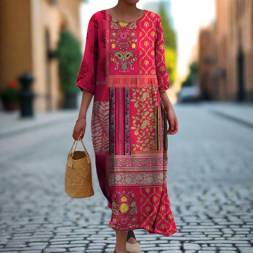 Adeline™ - Flowy Ethnic Dress - Bandorial