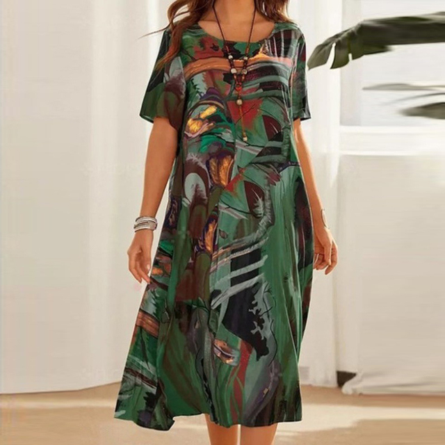 Abigail™ - Comfy Printed Dress - Bandorial
