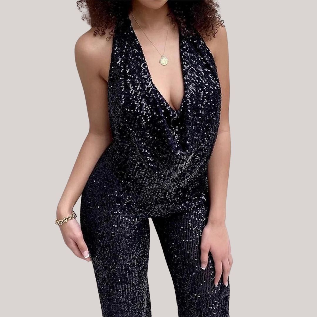 CHLOE™ - Elegant Glitter Jumpsuit - Bandorial
