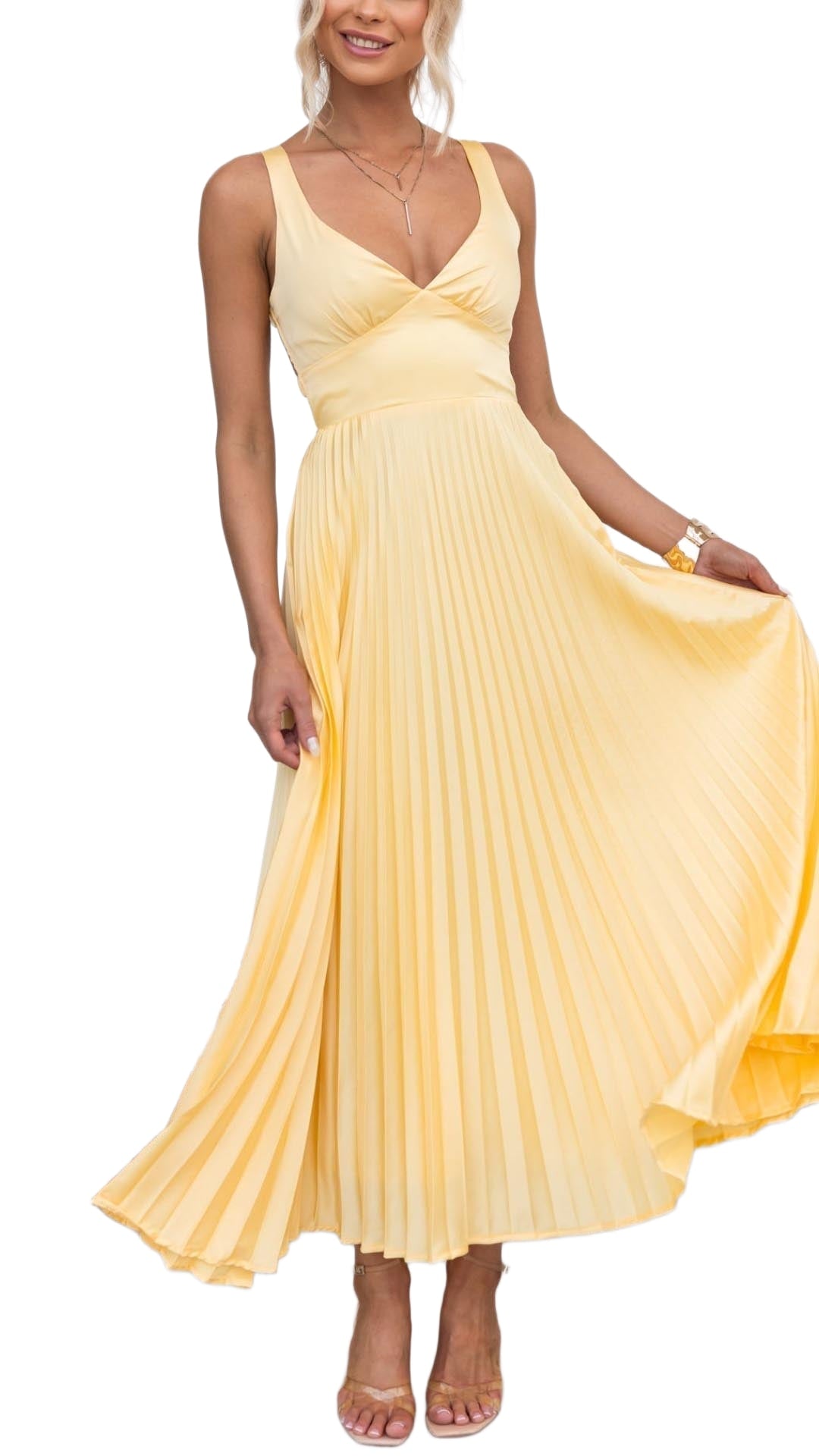 Evening sequin cowl neck midi dress