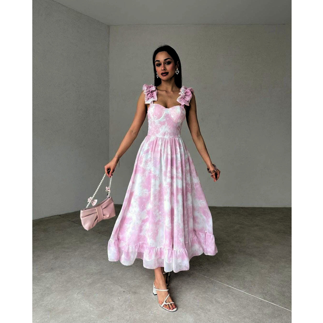 Sarah™ - Ruffled Midi Dress - Bandorial