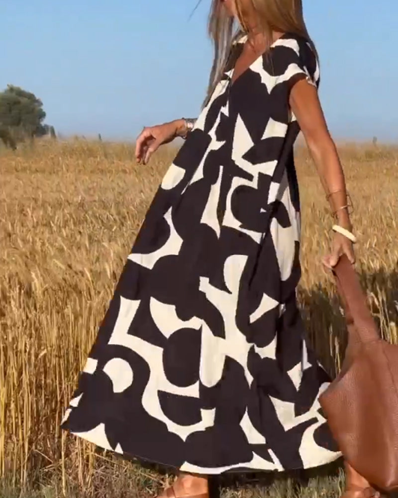 Alvina™ - Relaxed Abstract Dress - Bandorial