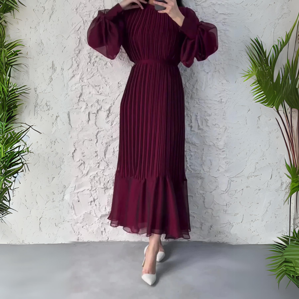 Hannah™ - Pleated Elegant Dress - Bandorial