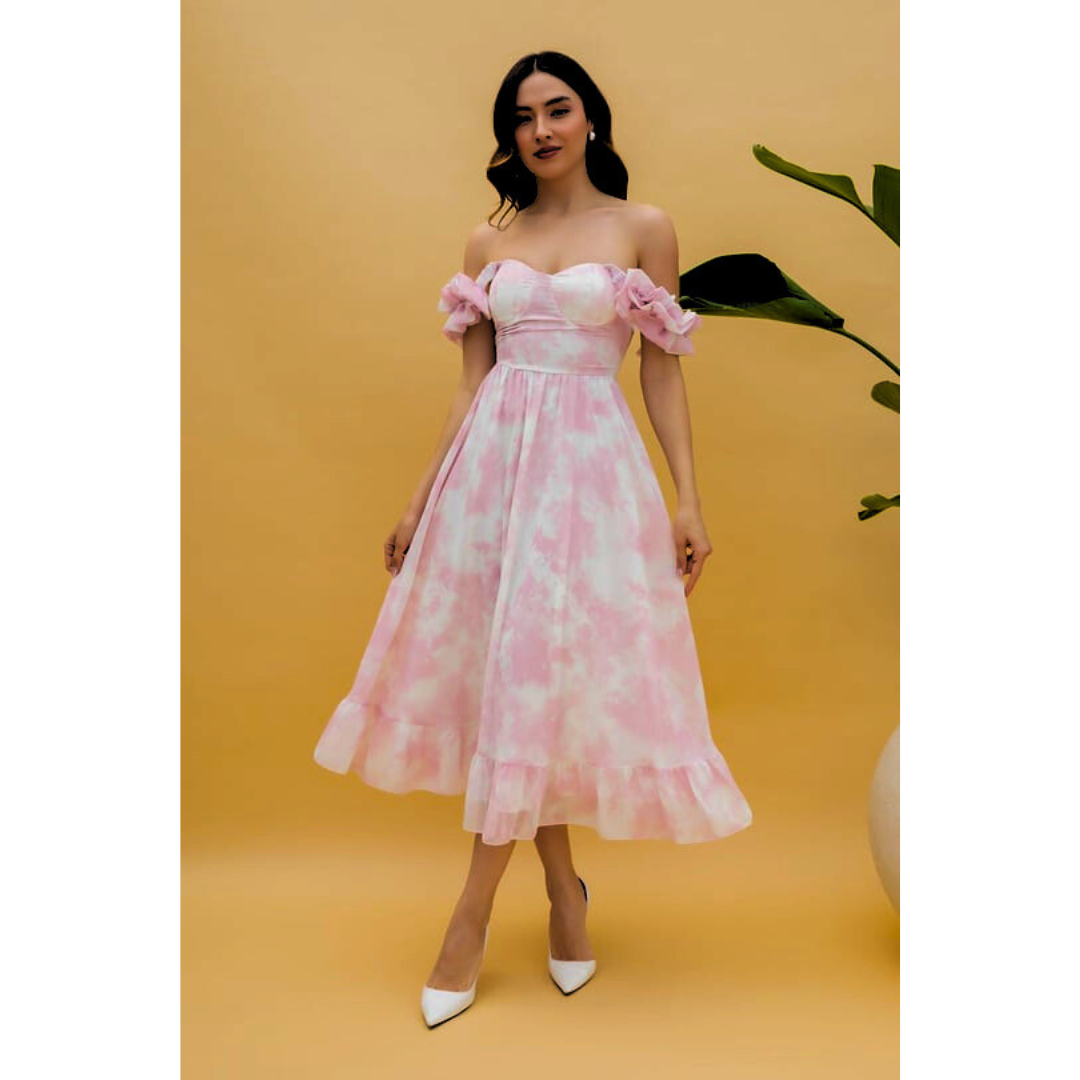 Sarah™ - Ruffled Midi Dress - Bandorial