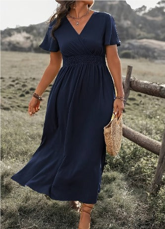 MARY™ - Elegant Summer Dress with V-Neck - Bandorial