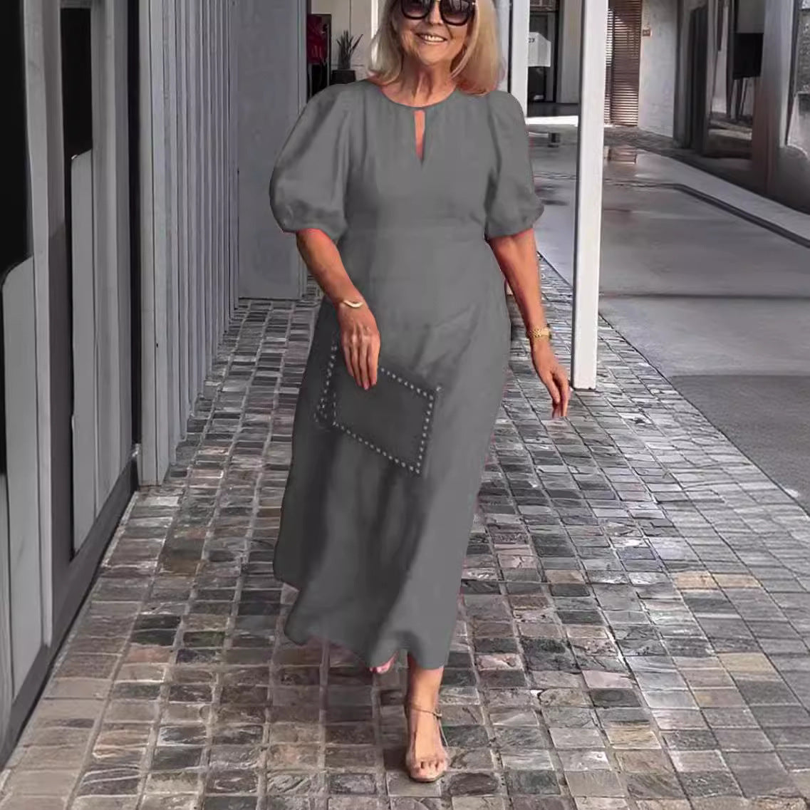 Carla™ - Elegant Puff-Sleeve Dress - Bandorial