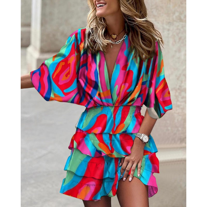 Francesca™ - Stylish Print Dress - Bandorial