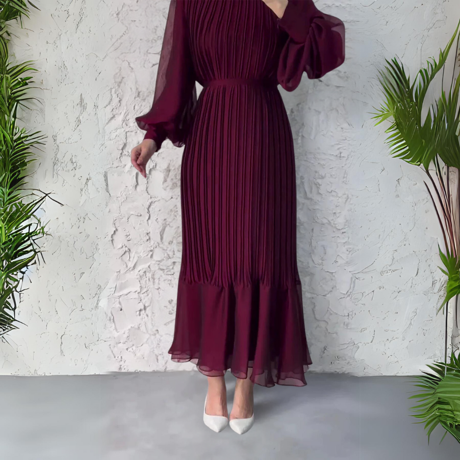 Hannah™ - Pleated Elegant Dress - Bandorial