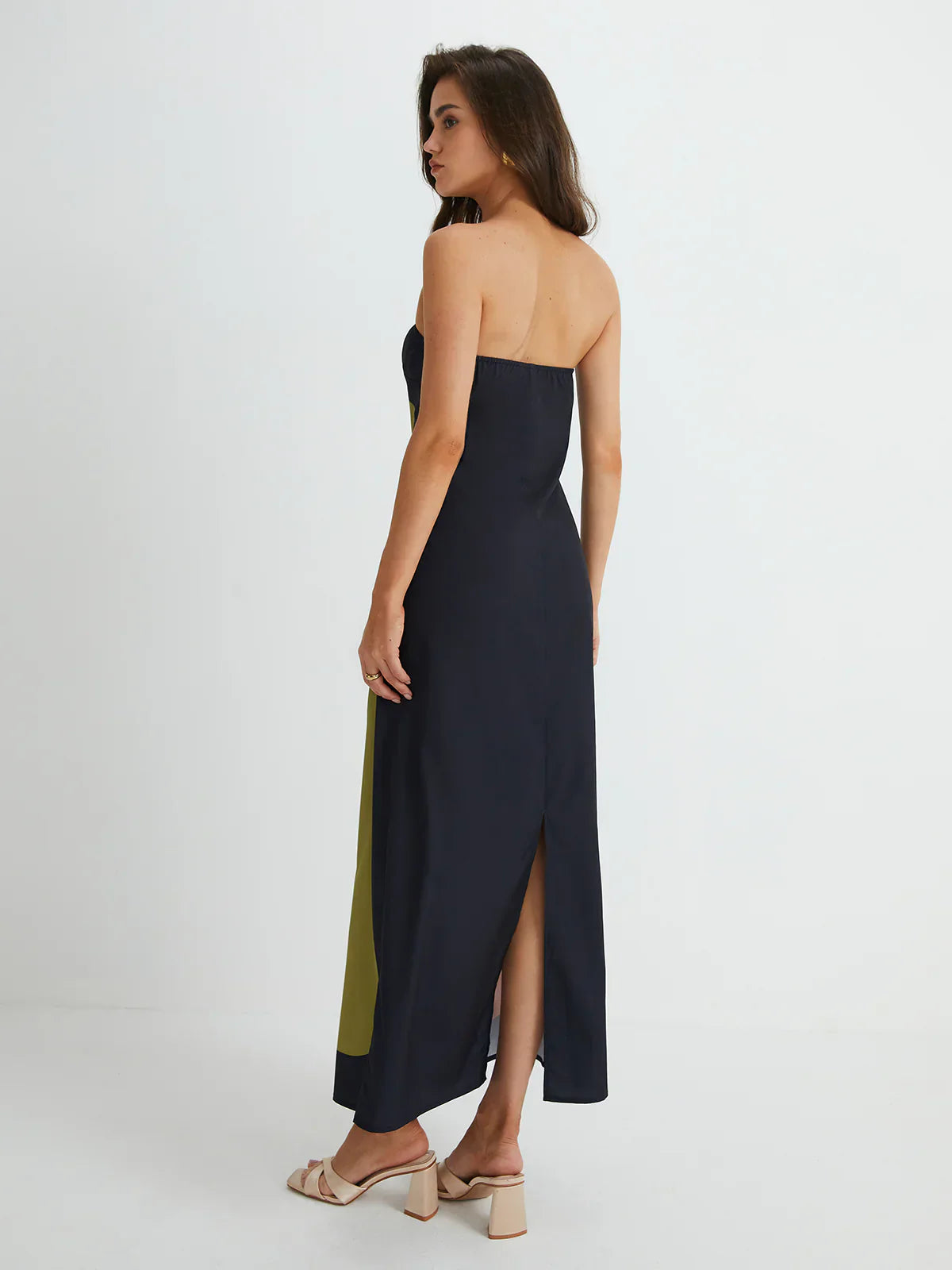 Lilia™ - Abstract Strapless Maxi Dress - Bandorial
