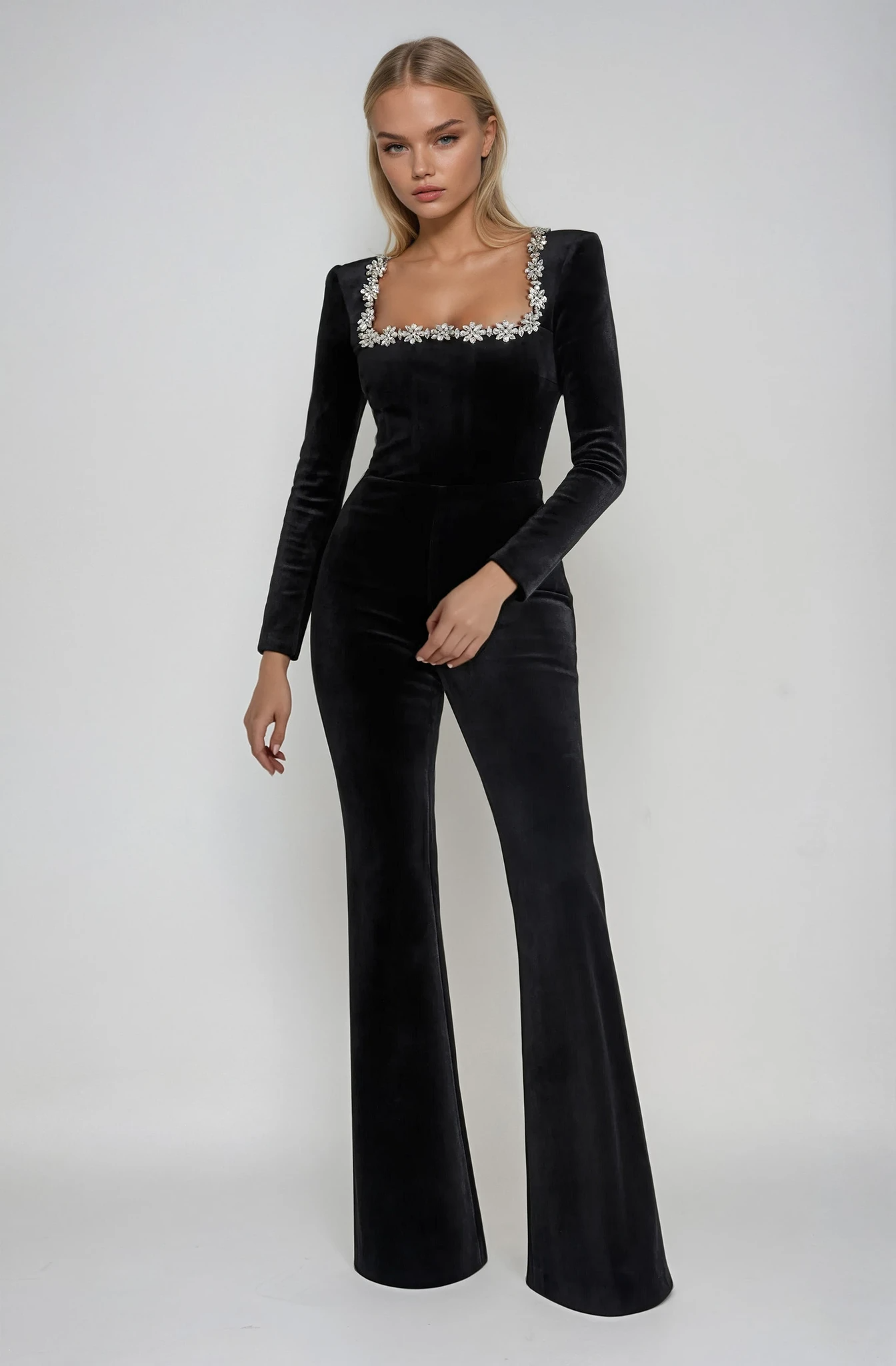 Kilana™ - Elegant Embellished Jumpsuit - Bandorial