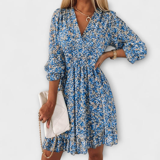 SARAH I FLORAL PUFF SLEEVE DRESS