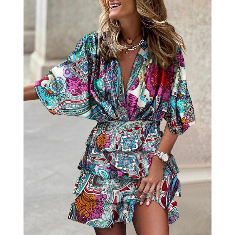 Francesca™ - Stylish Print Dress - Bandorial