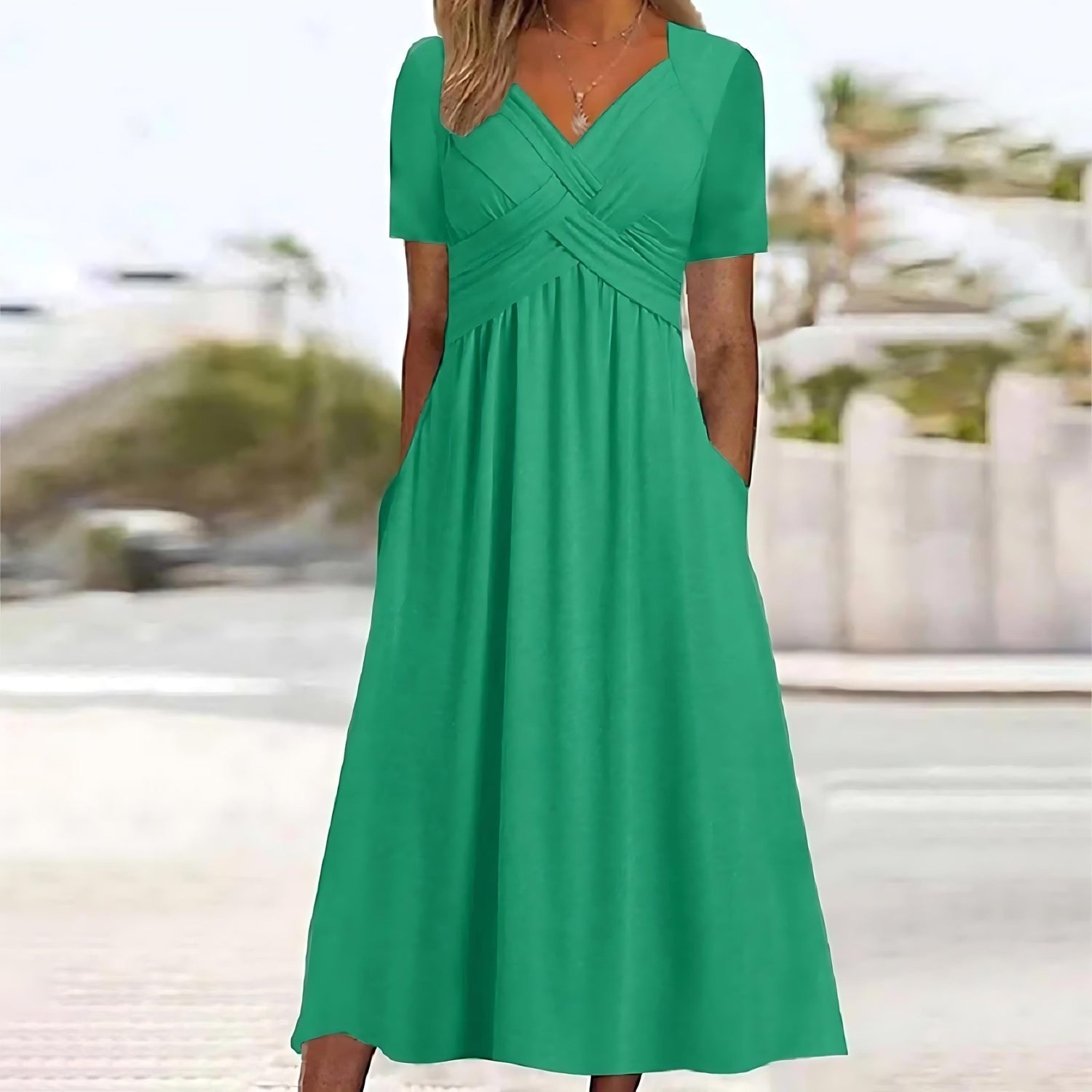 Vicky™ - Casual Elegance Midi Dress - Bandorial