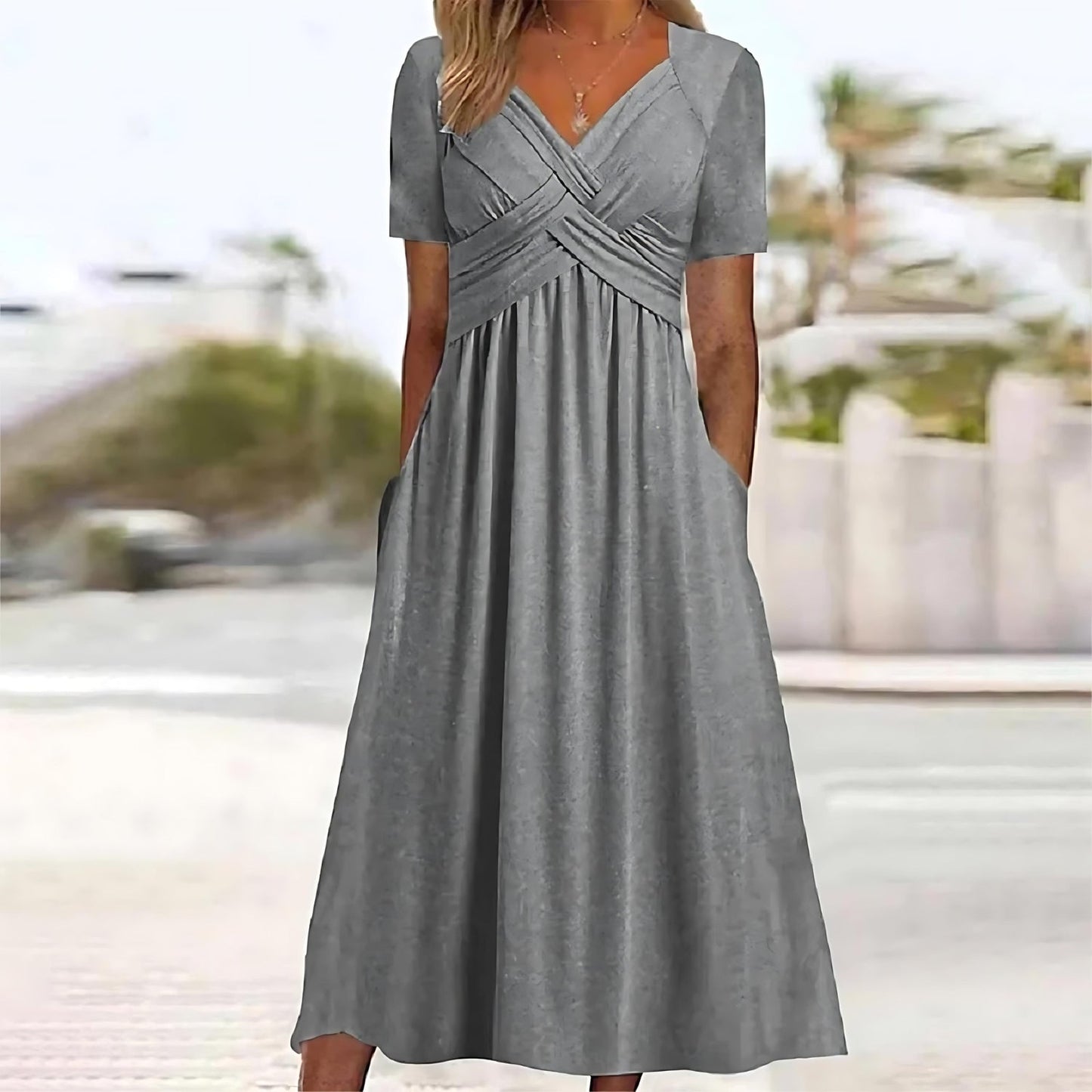 Vicky™ - Casual Elegance Midi Dress - Bandorial