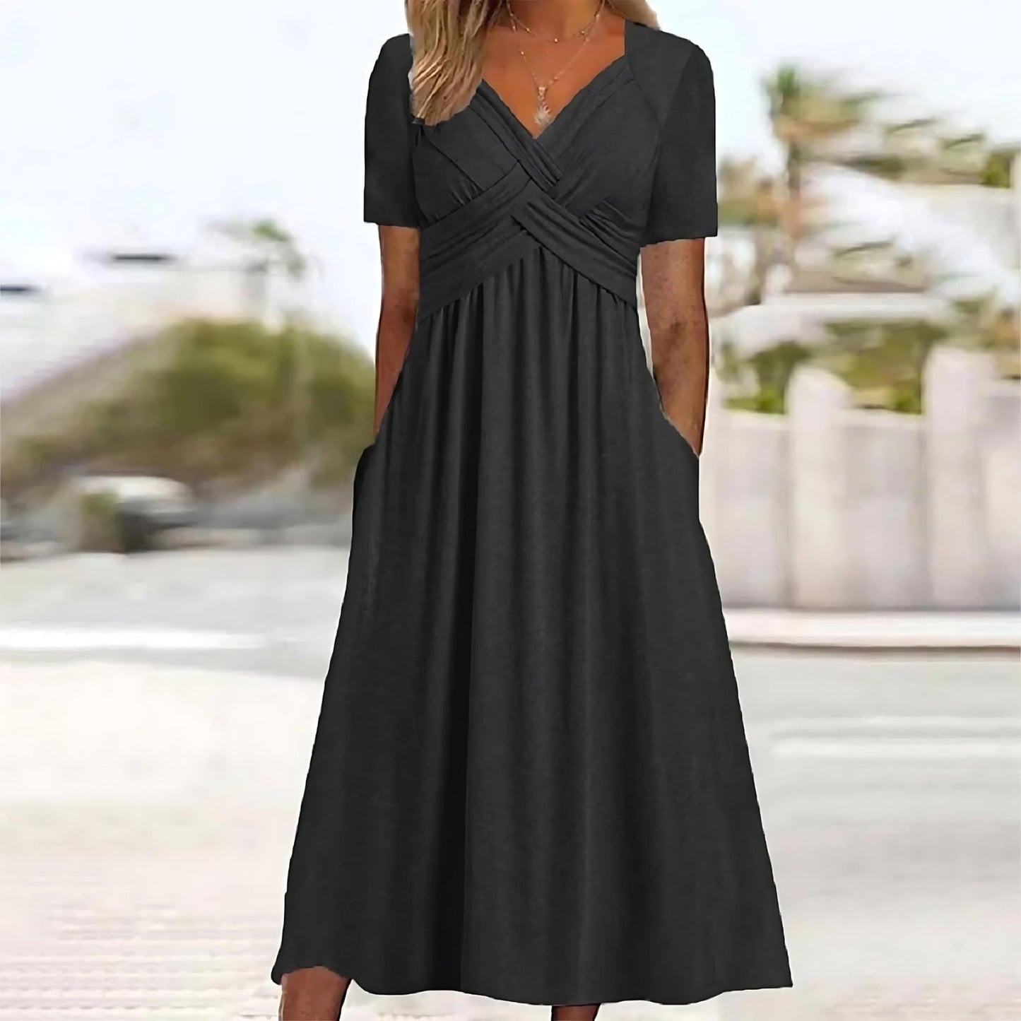 Vicky™ - Casual Elegance Midi Dress - Bandorial