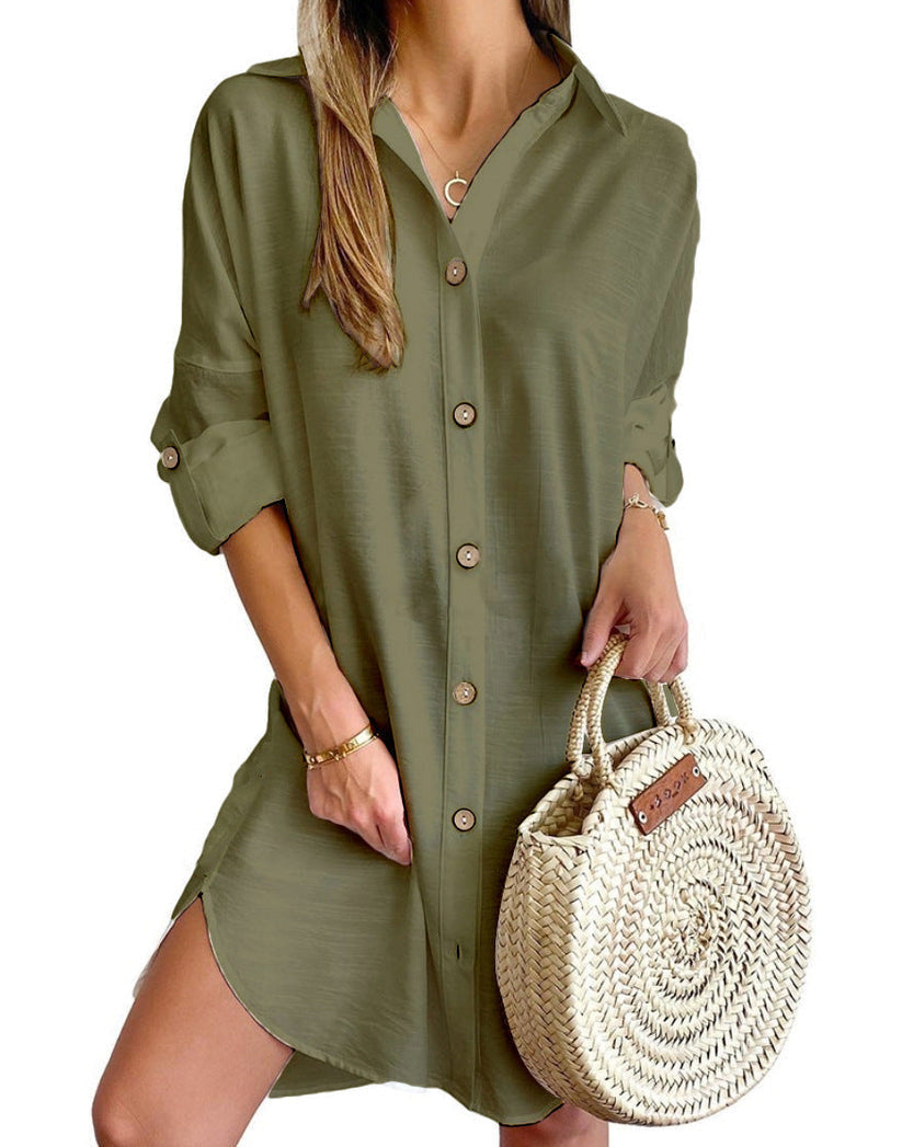 Cassy™ - Button-Up Shirt Dress - Bandorial