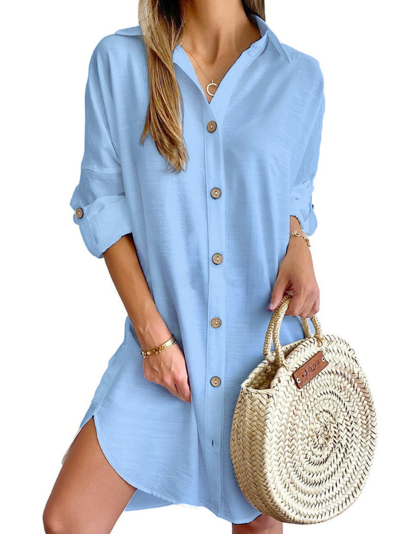 Cassy™ - Button-Up Shirt Dress - Bandorial