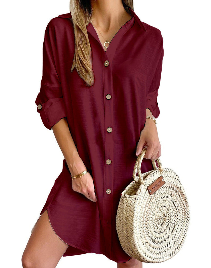 Cassy™ - Button-Up Shirt Dress - Bandorial