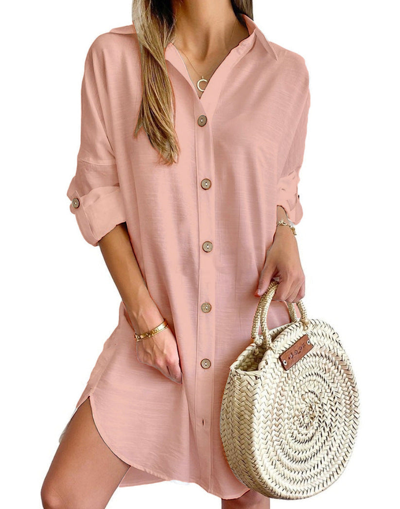 Cassy™ - Button-Up Shirt Dress - Bandorial