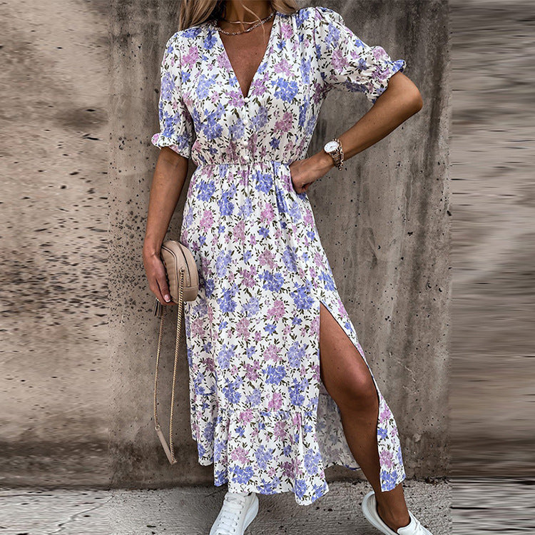 Naila™ - Elegant Floral Dress - Bandorial