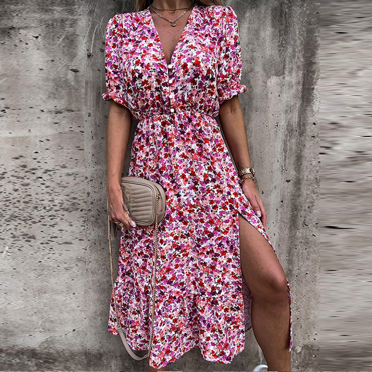 Naila™ - Elegant Floral Dress - Bandorial