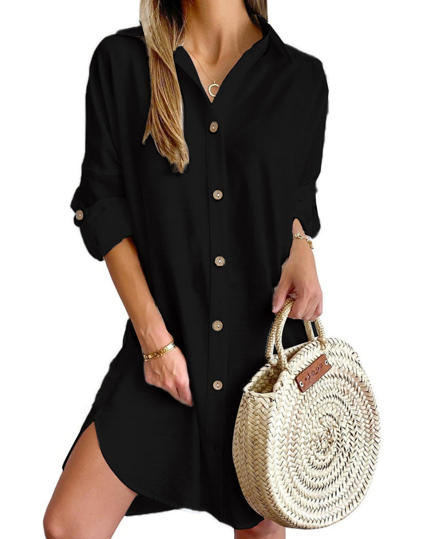 Cassy™ - Button-Up Shirt Dress - Bandorial