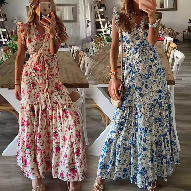 Dahlia™ - Floral Maxi Dress - Bandorial