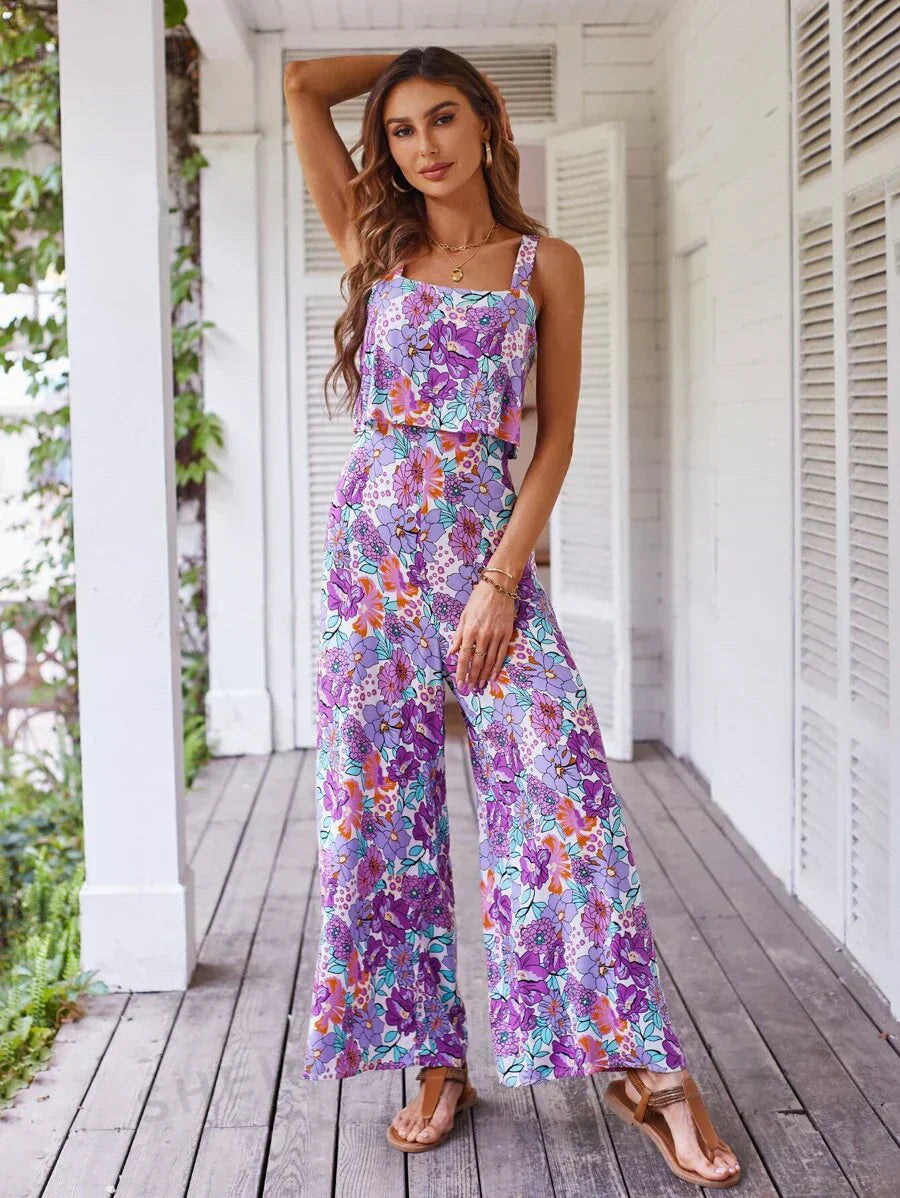 Sandra™ - Floral Wide-leg Jumpsuit - Bandorial