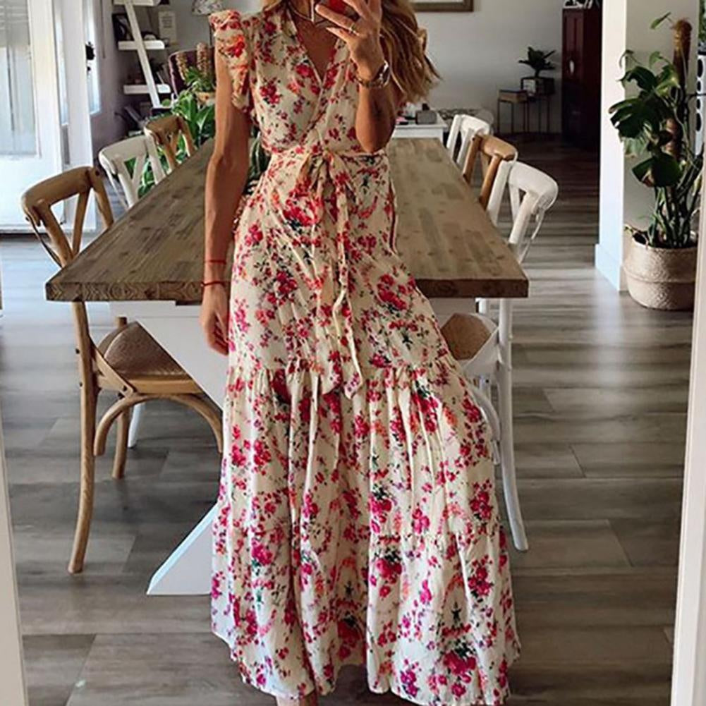 Dahlia™ - Floral Maxi Dress - Bandorial