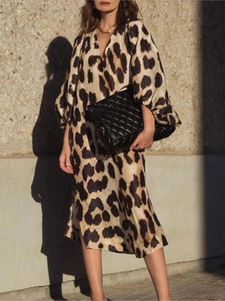 Lisa™ - Leopard Print Dress - Bandorial