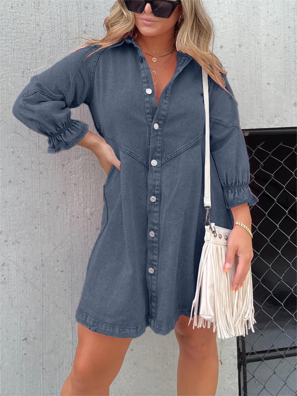 Eliana™ - Casual Denim Dress - Bandorial
