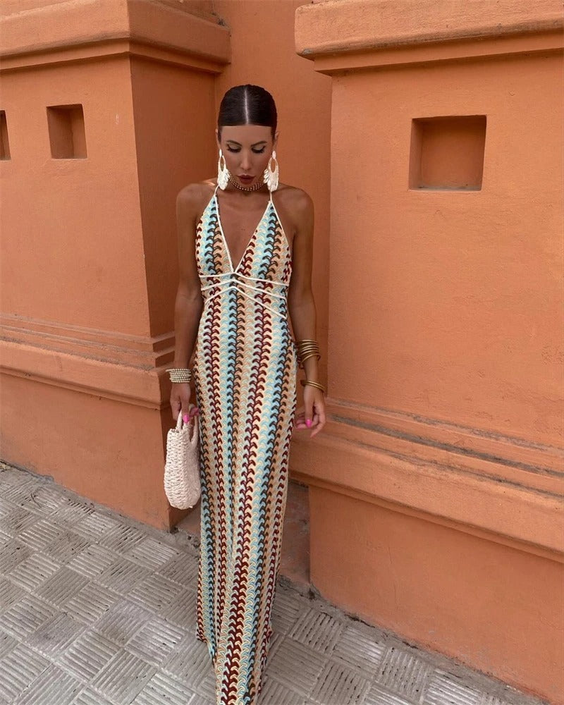 Andie™ - Chic V-Neck Dress - Bandorial