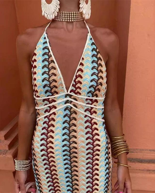 Andie™ - Chic V-Neck Dress - Bandorial