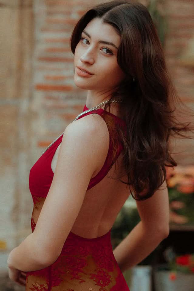 Burgundy lace maxi dress with open back detail, sleeveless design