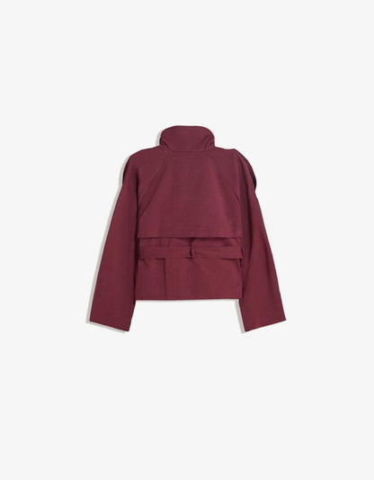 Women's Double Breasted Cropped Trench Coat
