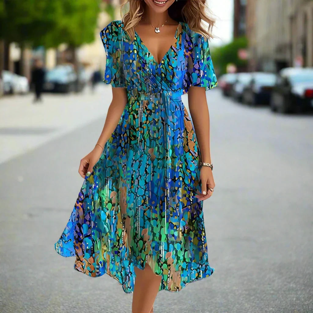 Elvira™ - Printed Summer Dress - Bandorial