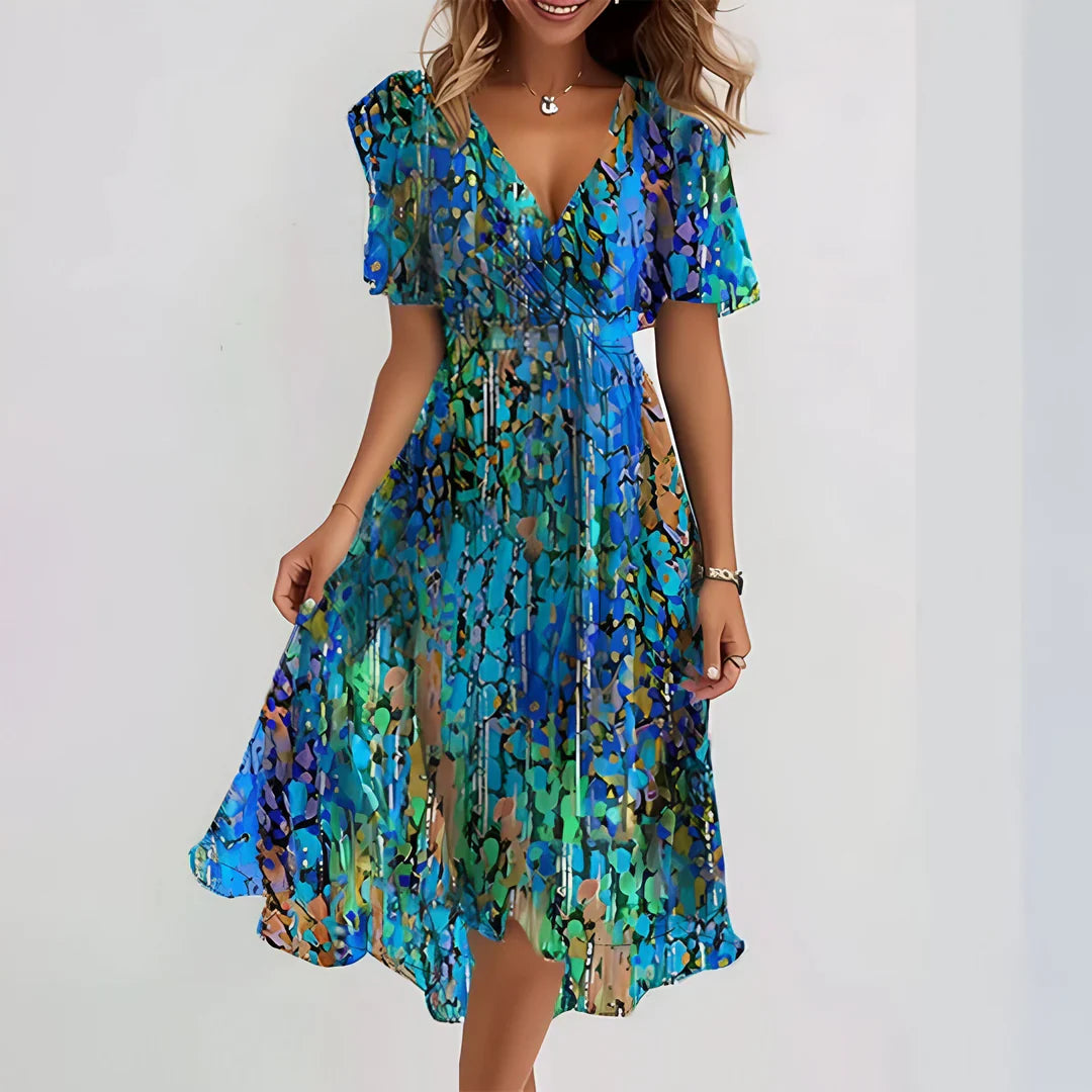 Elvira™ - Printed Summer Dress - Bandorial