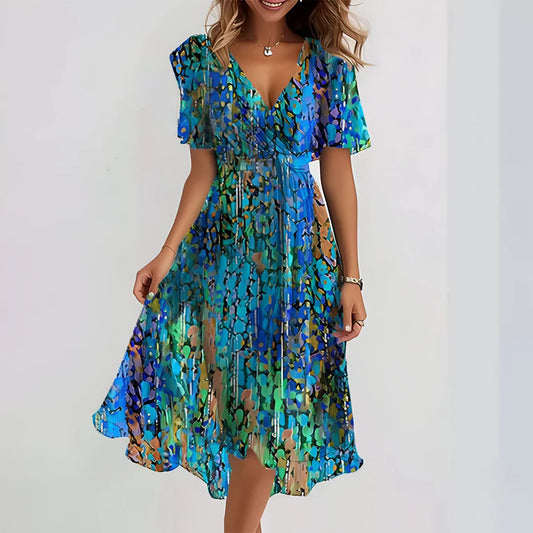 Elvira™ - Printed Summer Dress - Bandorial