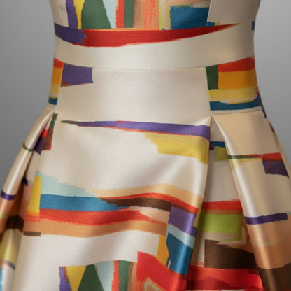 Women's Formal Printed Sleeveless Maxi Dress in Multicolor