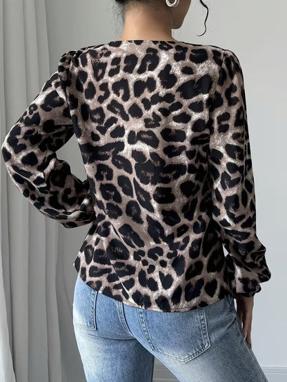 Women’s Spotted Top with Flower Accents