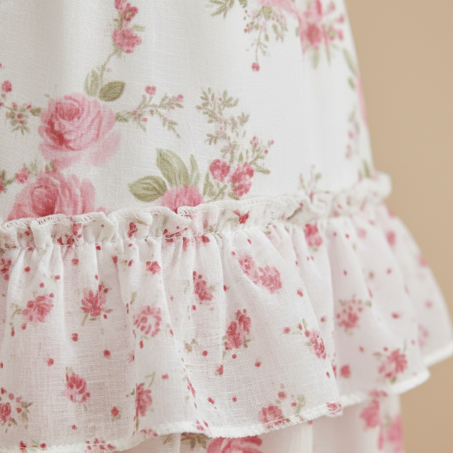 Women's Garden Party Floral Square Neck Tiered Maxi Dress in Floral